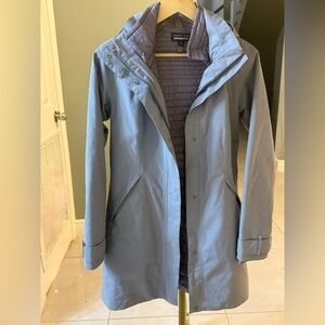 Patagonia Women's Vosque 3-in-1 Parka in a purple -grey color